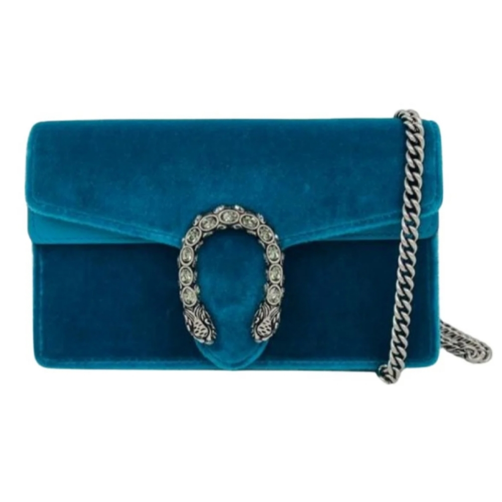Gucci: Dionysus Super Mini Velvet Chain Crossbody Bag - Picture 4 of 9
